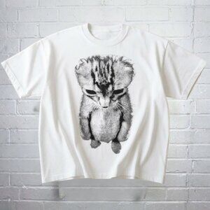 Sad Kitten Meme Standing Cat T-Shirt
